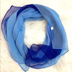 Blue Ombré Silk Scarf